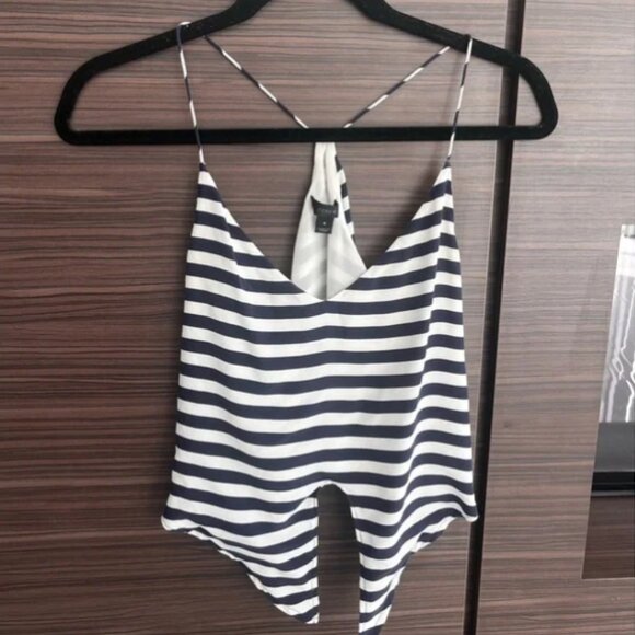 J. Crew Stripes Silk Top - Picture 1 of 4